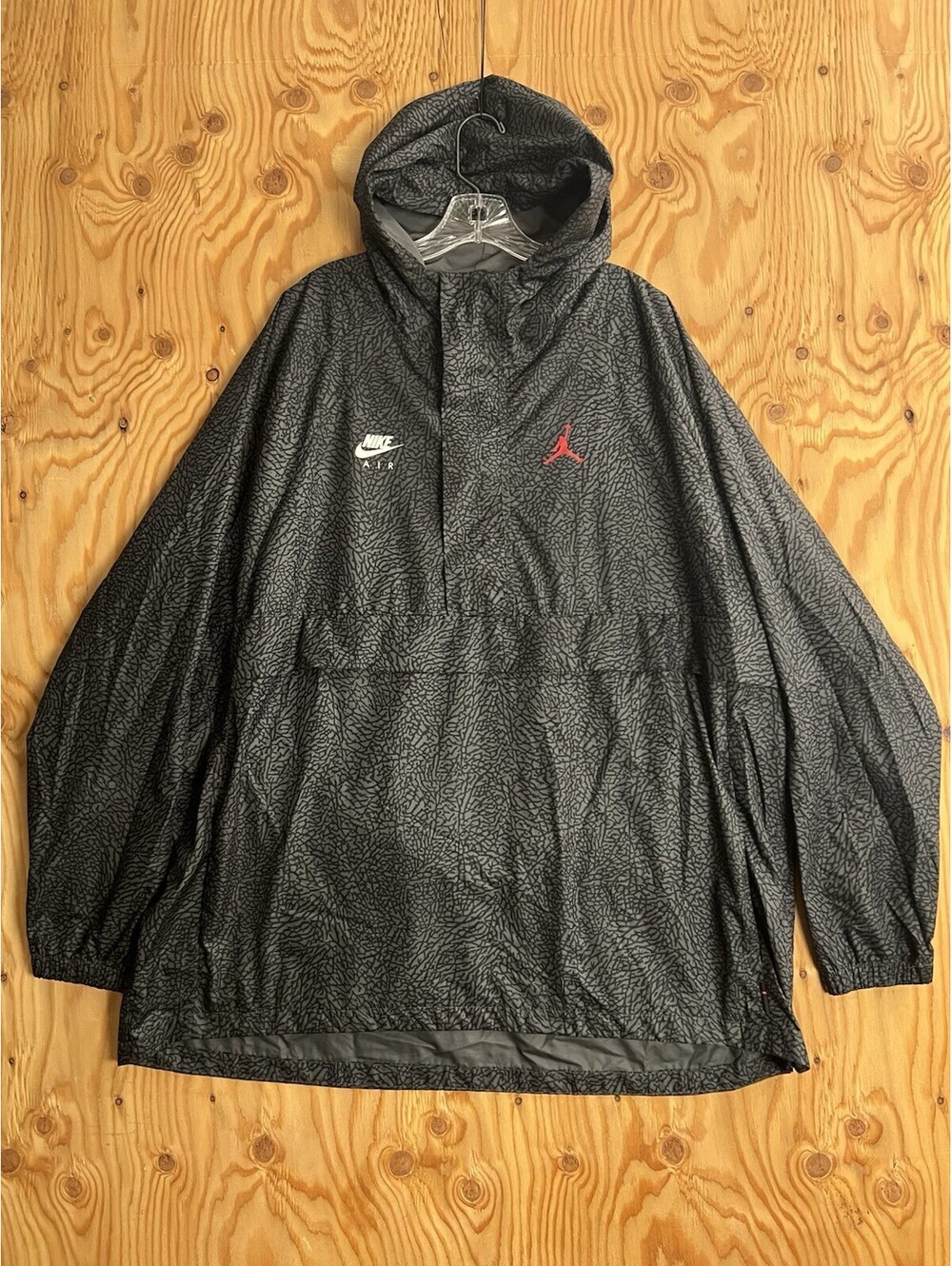 Nike Air Jordan 1988 Wings Anorak Jacket Mens 2XL Cement 1/2 Zip AJ0428-021